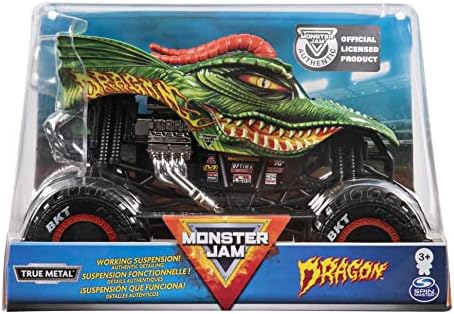 Monster Jam, Hivatalos Sárkány Monster Truck, Die-Cast Jármű, 1:24 Méretarány