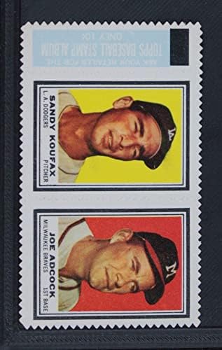 1962 Topps Sandy Koufax/Joe Adcock (Baseball Kártya) EX/MT