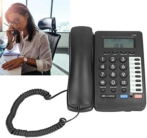 Vezetékes Vezetékes Telefon Hívófél-AZONOSÍTÓ, Asztali Fix Vezetékes Vezetékes Telefon, Számos Felvétel, gyorshívás, hívásvárakoztatás,