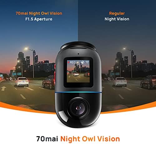70mai Kamera Omni, 360° Forgó, Kiváló éjjellátó, Bulit 128GB eMMC Tároló, Time-Lapse Felvétel, 24 ÓRÁS Parkolás Mód, AI mozgásérzékelés,