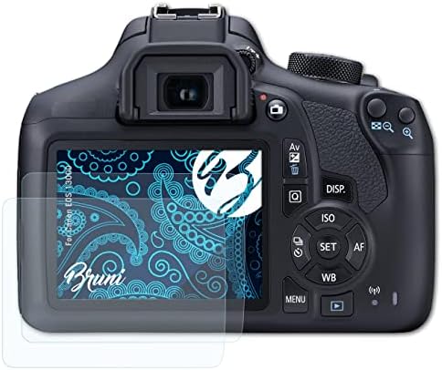Bruni képernyővédő fólia Kompatibilis Canon EOS 1300D / EOS Rebel T6 Védő Fólia, Crystal Clear Védő Fólia (2X)