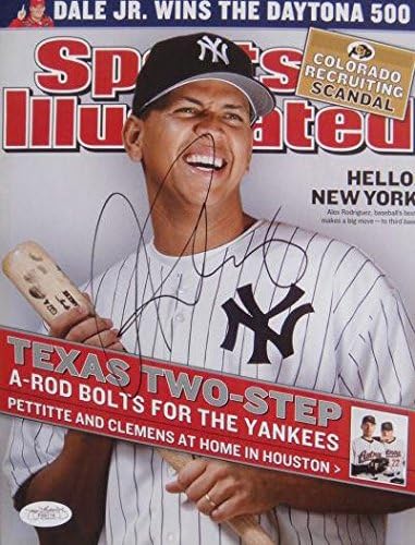 Alex Rodriguez Aláírt (február 23., 2004) a Sports Illustrated Magazin SZÖVETSÉG - Dedikált MLB Magazinok