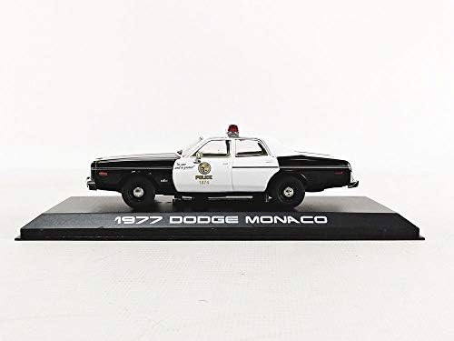 Greenlight 1977 Dodge Monaco Fővárosi Rendőrség A Terminátor (1984) Film 1/43 Die-cast Modell Autó 86534, Fekete/Fehér