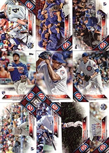 Topps Frissítés Chicago Cubs Baseball Kártya Csapat Szett - 19 Kártya Beállítása - magában Foglalja a Kris Bryant, Anthony Rizzo, Kyle