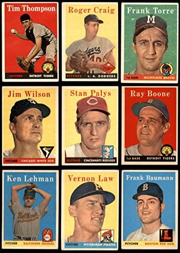 1958 Topps Baseball 50 Kártya Starter Set/Sok (Baseball Szett) GD+