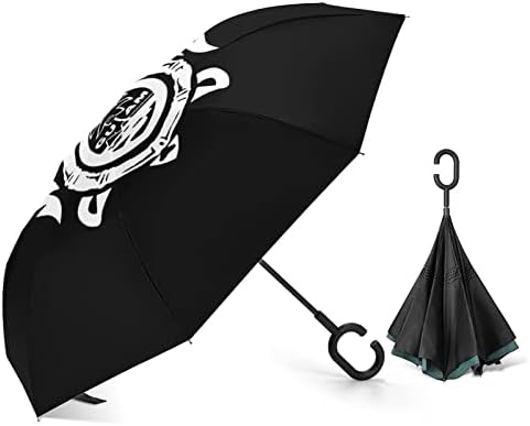Guam Pecsét Teknős Fordított Esernyő Szélálló Fordított Összecsukható Esernyő a C-Alakú Fogantyú a Férfiak Nők