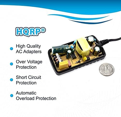 HQRP AC Adapter Kompatibilis a Sangean WR-22 WR-22WL AM FM Bluetooth Digitális Hangolás Vevő Rádió Tápkábel Adapter + Euro Dugó Adapter