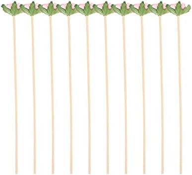 Healifty Természetes Illóolajok 10db Diffúzor Stick Természetes Rattan, Fa Botok Illat Diffúzor Stick Virág Fejét Diffúzor Utántöltő