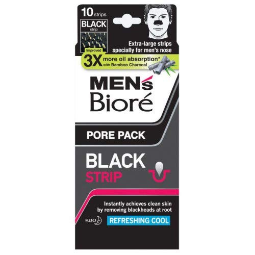 Biore Férfi MG Pórusok Pack Fekete 10s -Férfi Biore Pórusok Pack Fekete tisztítja az eltömődött pórusokat, eltávolítja a mitesszerek azonnal