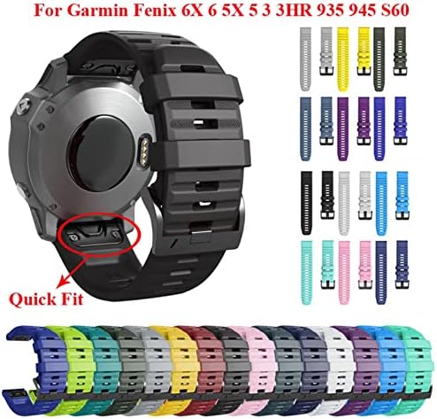 KAPPDE 26 22mm Quick Fit Watchband A Garmin Fenix 7 7X 6X 6Pro Watch Szilikon Easy Fit Csukló Heveder Zenekar A Fenix 5X 5 3 3HR 935 945