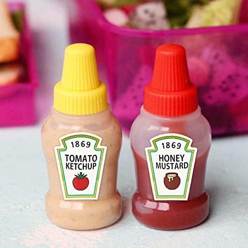 RYGRZJ 2db Műanyag Mini Hordozható Bento Fűszerezés Szorítani Szósz Üveg Fúvóka Olaj, Fűszerek Tégely Saláta Pot Üveg Ketchup