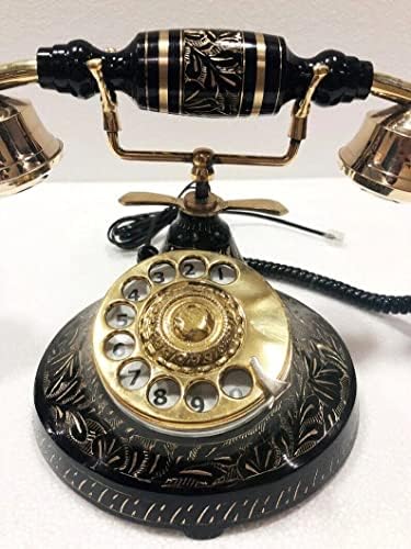 Tervező Réz Vintage Rotary Telefonvonal a lakberendezés, valamint Ajándék Működő Vezetékes telefon