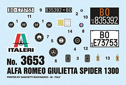 ITALERI 3653 1/24 Alfa Romeo Giulietta Pók 1300 Műanyag Modell
