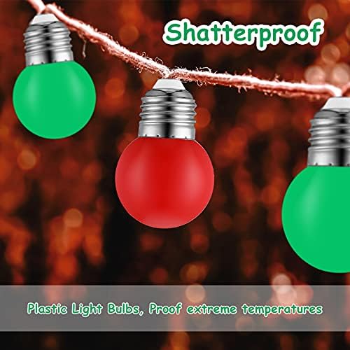 Honoson 4 Db Karácsonyi Piros LED Izzó Zöld G14/ G45 Izzók 1W 120V E26/ E27 Bázis Kis Éjjeli Lámpa Piros Izzók Hálószoba String