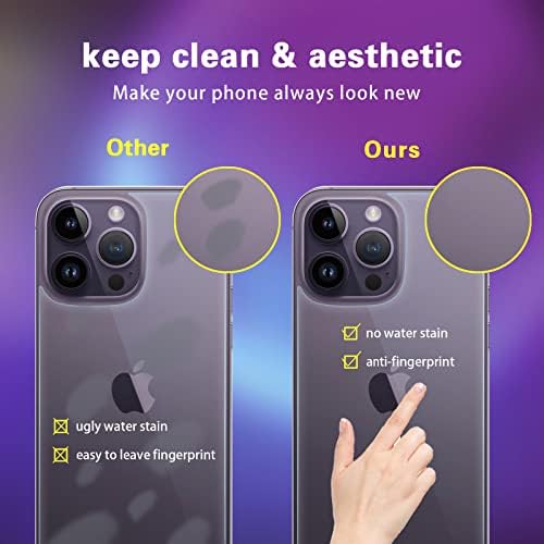 Conleke [2 Csomag Vissza képernyővédő fólia iPhone 14 Pro, Anti-Scratch/Bubble/Ujjlenyomat-9H Keménység Vissza Edzett Üveg