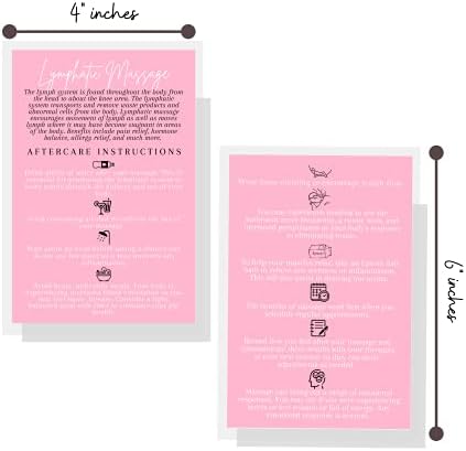Boutique Marketing KFT Nyirok Masszázs Információk & Utógondozás Kártya 30 Csomag Méret 4x6inch hüvelyk Képeslap Rózsaszín Kártya