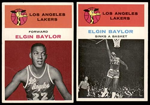 1961-62 Fleer Los Angeles Lakers Csapata Set w/o Jerry West Los Angeles Lakers (Set) VG+ Lakers