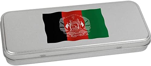Azeeda 'Afganistan Zászló' Fém Csuklós Írószer Tin / Tároló Doboz (TT00190855)