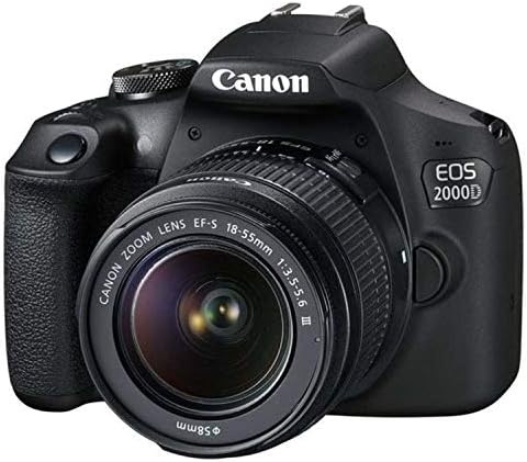 Canon EOS 2000D (Lázadó T7) DSLR Fényképezőgép w/Canon EF-S 18-55mm F/3.5-5.6 Zoom Objektív + Ügyet + 128 GB Memória (28pc Csomag)