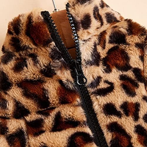 WZHSDKL Kisállat ruha ruha téli kabát kis kutya, macska ruha masnival leopárd chihuahua (Szín : Egy, Méret : S kód)