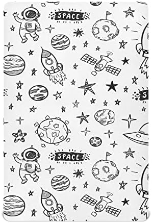 Baba Tér Rakéta Űrhajós Aranyos jegyzetfüzetet a Fiúk, Lányok,Kisgyermek Ágy Matrac Lap,Illik a Szabványos Méret Gyerekágy Matrac 20202433