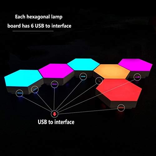 QFFL Okos Moduláris App Ellenőrzött LED Fal Panelek RGB Szín, Zene Fordította: DIY Geometria Splicing Hex Fény Nappali Parti Dekoráció