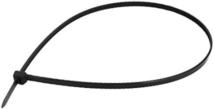 Új Lon0167 5mm x 400mm Nylon önzáró Kábel Zip Kapcsolatokat Rögzítő Fekete 100-as(5mm x 400mm Nylon selbstsichernde Kabelbinder