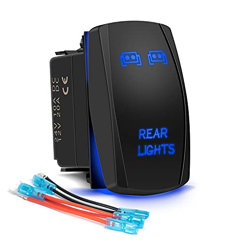 Kék LED Bar + Hátsó Világítás Kapcsoló Billenő Kapcsolók Kompatibilis az Autó Teherautó ATV UTV Polaris Ranger RZR Turbo Képes