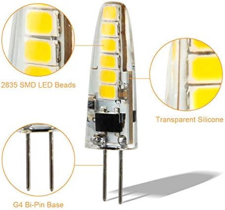 CHOOHUE 13 Pack G4 LED Izzók, Szabályozható 3W 110v-130V 4000K Semleges Fehér Lightiing, Bi-pin LED Izzó