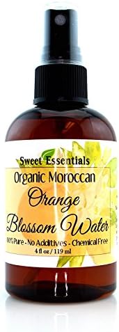 Prémium Szerves Marokkói narancsvirág (Narancsvirág) Víz | 4oz Spray-ból Importált Marokkó | Élelmiszeripari | Tele van Természetes Antioxidánsok.