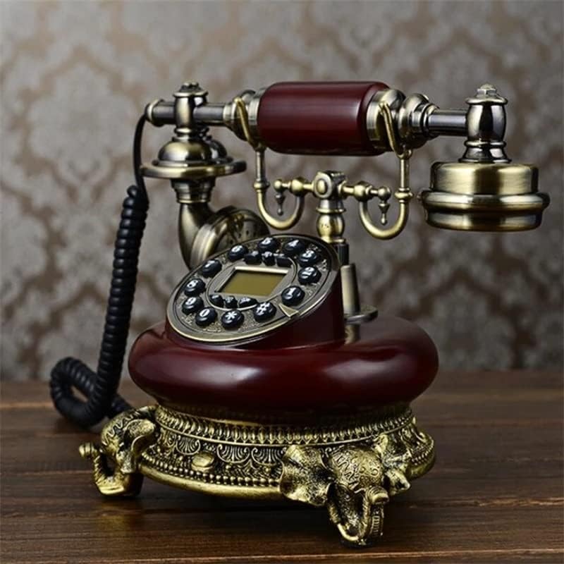 LEPSJGC Antik Vezetékes Telefon Haza Hívó AZONOSÍTÓJA Vezetékes Telefon a Gyanta, valamint a Utánzás Fém kihangosító Gombot, Tárcsázza
