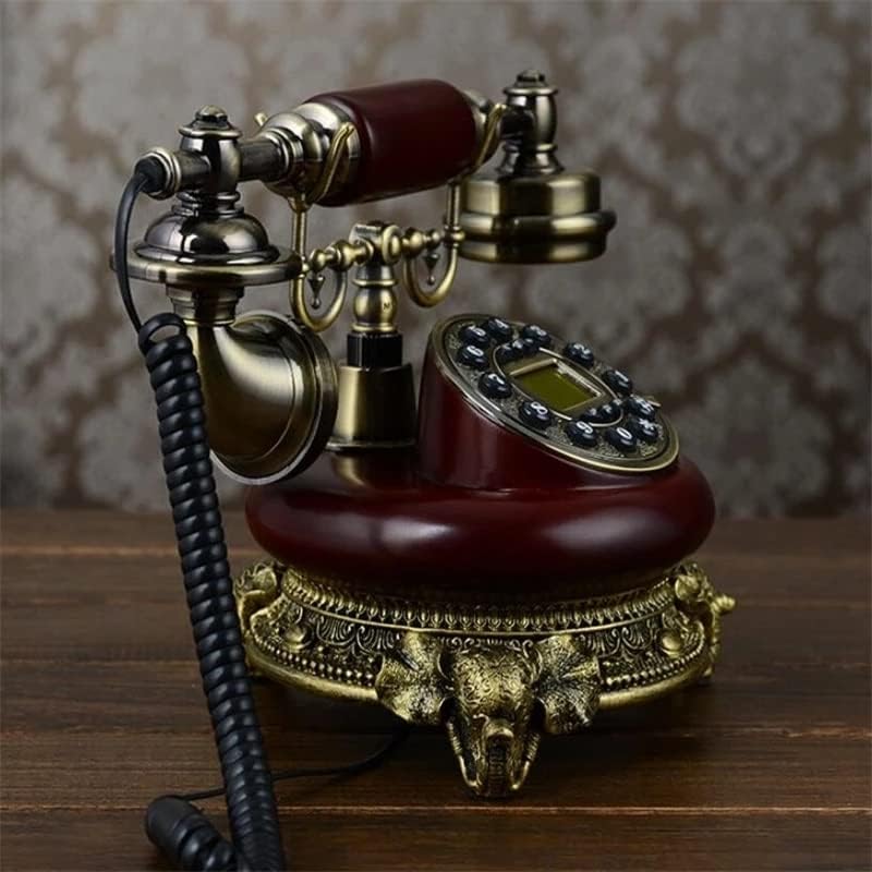 N/Antik Vezetékes Telefon Haza Hívó AZONOSÍTÓJA Vezetékes Telefon a Gyanta, valamint a Utánzás Fém kihangosító Gombot, Tárcsázza a Telefon