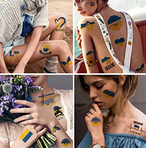 Ukrajna Ideiglenes Tetoválás Ukrajna Matrica Ukrán Zászló Kellékek - Hamis Tetoválás Matricák a Nők, a Gyerekek, Fiúk, Lányok Rewards