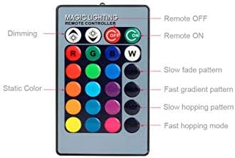 Edearkar LED RGB Okos színváltó Izzó Távirányítóval (2 Csomag) Szabályozható 3W DC12V E26 /E27 Csavart Bázis Nappal Fehér & RGB Több