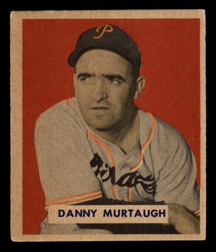 1949 Bowman 124 SCR Danny Murtaugh Pittsburgh Pirates (Baseball Kártya) (Parancsfájl Neve Vissza) EX Kalózok