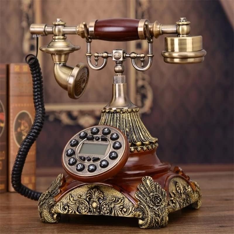 QUUL Antik Vezetékes Telefon Divat Vintage Vezetékes Telefon Kék Háttérvilágítás+Kihangosító+Hívófél-AZONOSÍTÓ (Szín : Stílus 1)