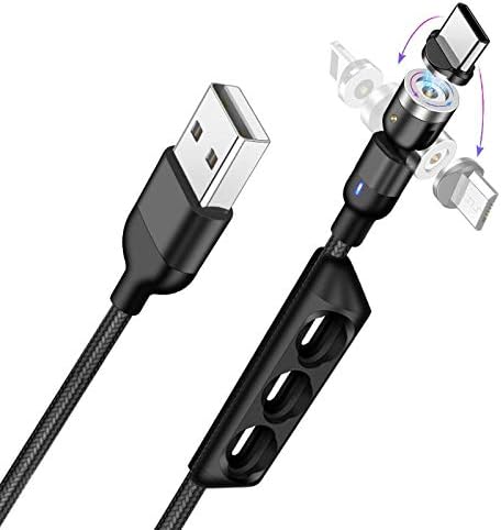 BoxWave Kábel Kompatibilis a Micromax Infinity N12 - MagnetoSnap AllCharge Kábel, Mágnes Töltés USB Kábel Típusa-C Micro USB-a Micromax Infinity