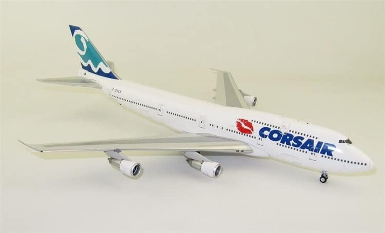Fedélzeti 200 Corsair a Boeing 747-300 F-GSEX állvánnyal Limited Edition 1/200 FRÖCCSÖNTÖTT Repülőgép Előre elkészített Modell