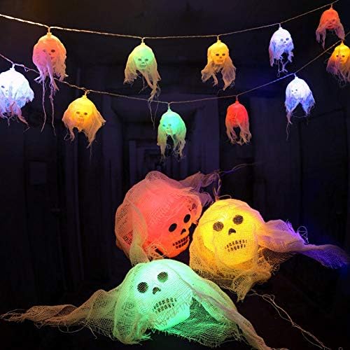 DIY Halloween Party Kertben Fedett Fesztivál Csillár 2,5 m 10led lakberendezési Fesztivál Hálószoba fényfüzér Csontváz