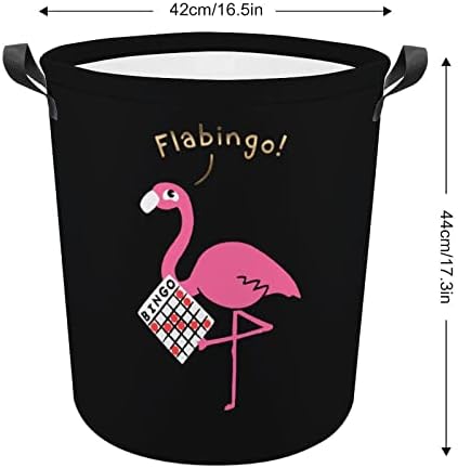 A flamingó Szennyes Kosár fogantyúval Vízálló Összecsukható Kerek Ruhát Akadályozza tárolóban Szervező