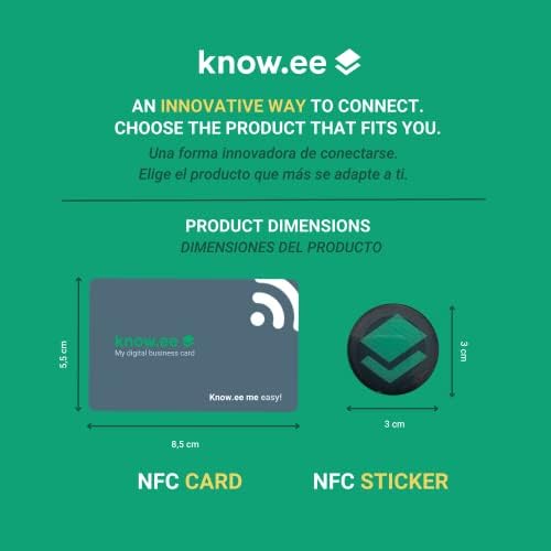 KNOW.EE | NFC Üzleti Kártya | NFC Tag USA Zászló 3cm | Testreszabás, majd Küldje el A névjegykártya Keresztül Mobil | Kompatibilis