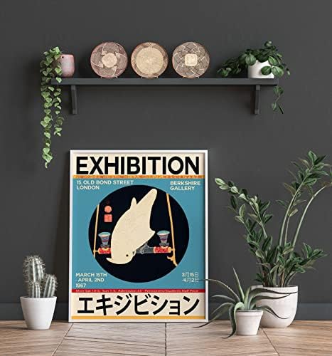 Japán Művészeti Kiállítás Poszter - Japán Művészet 1970 London Vintage Fali Poszter, Esztétikai Room Decor Japán Témájú Haza Szoba Dekoráció,