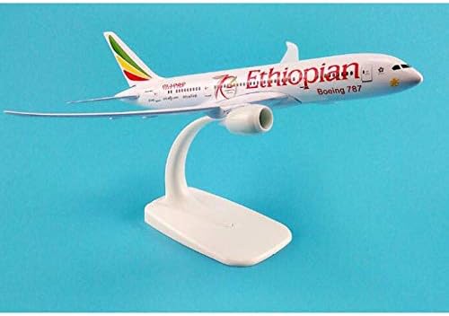 20 cm-es Fém Modell Légi jármű Légiközlekedési Etióp Légitársaság Boeing B787 Repülőgép Gyermekek Ajándék Nappali Dekoráció Kollekcióhoz
