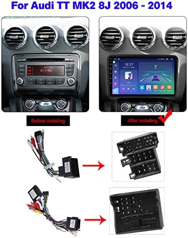 2K Képernyőn Android 12 Dash Autó Sztereó Audi TT MK2 8J 2006-2014 Autó Multimédia Rádió Lejátszó, GPS Navigációs Carplay/Android