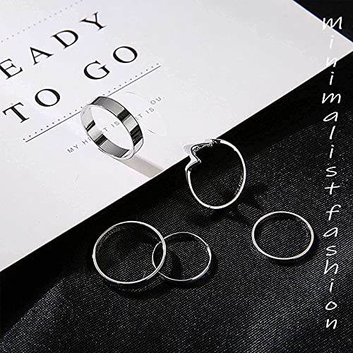 Larancie Silve Gyűrű Csülök Gyűrűk Meghatározott Közös Csomót Gyűrű Több Ujj Gyűrű Minimalista Rakható Bohém Midi Gyűrű Divat Gyűrű