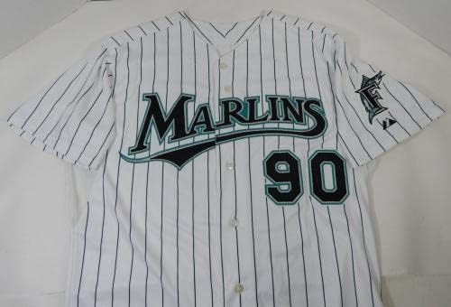 Florida Marlins Kő 90 Játék Kiadott Fehér Jersey 46 DP14303 - Játék Használt MLB Mezek