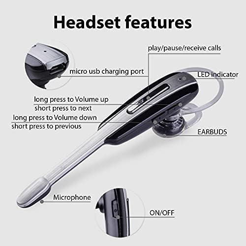 Tek Styz Fülhallgató Kompatibilis Karbonn K9 Okos Önarckép a Fül Vezeték nélküli Bluetooth zajszűrő Fülhallgató (Fekete/Arany)