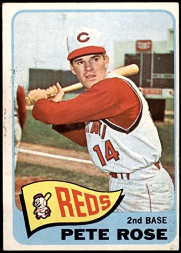 1965 Topps 207 Pete Rose Cincinnati Reds (Baseball Kártya) JÓ Vörösök