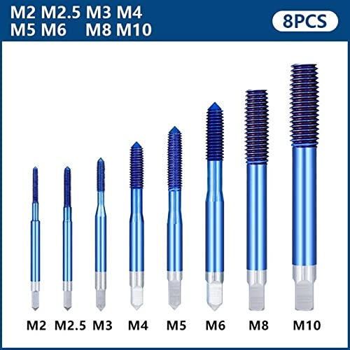PIKIS Fluteless Képező Gép Csapok M2-M12 Kék Bevont Szál Érintse meg HSS Metrikus Érintse meg a Gyakorlat Extrudálás Csapok 1Set