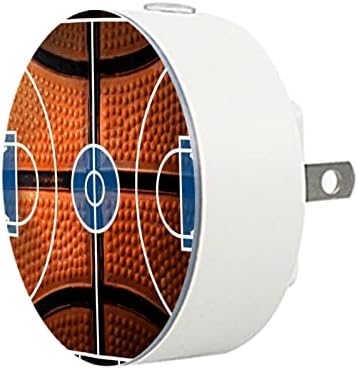 2 Csomag Plug-in Éjjeli LED-es Éjszakai Fény Illusztráció egy Kosárlabda az Alkonyat-hogy-Hajnal Érzékelő Gyerek Szoba, Gyerekszoba,